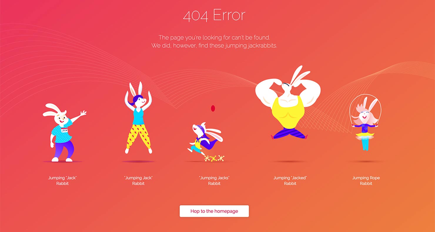 final 404 page created by design team