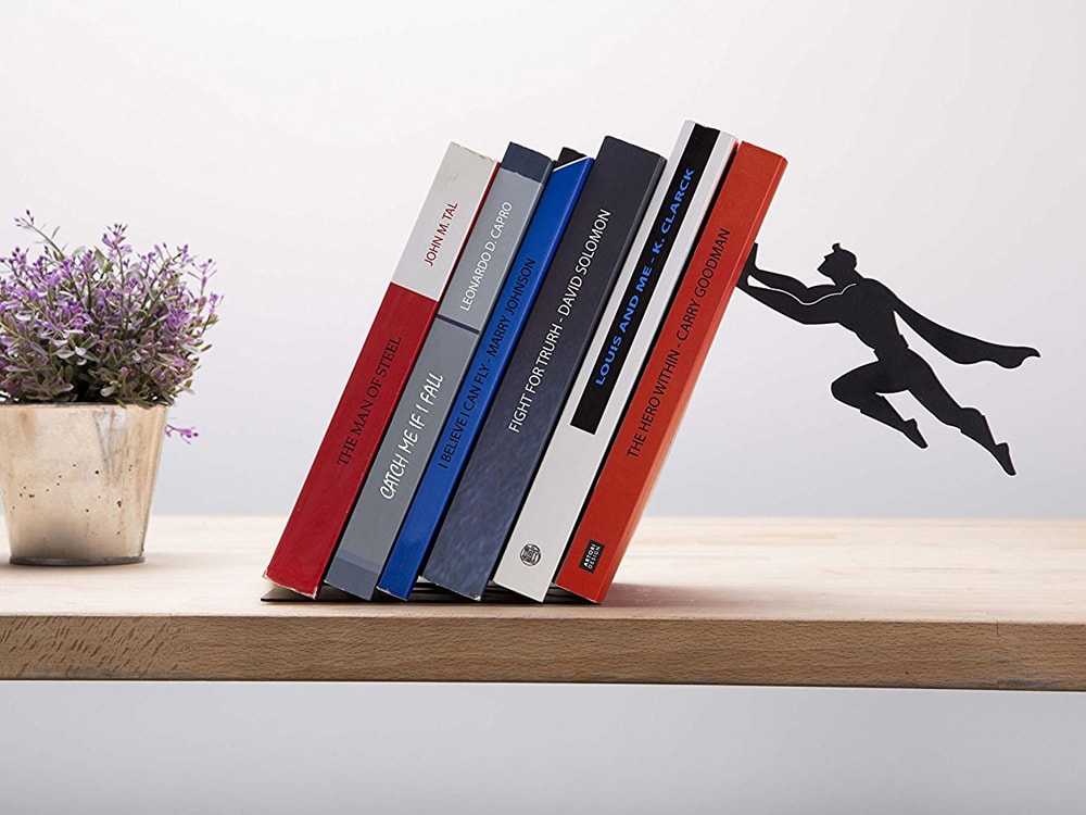 superhero bookend for the creative person