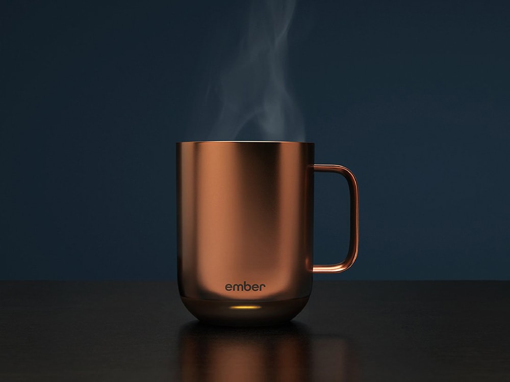 gift for the technology lover creative person: The Ember Copper Mug