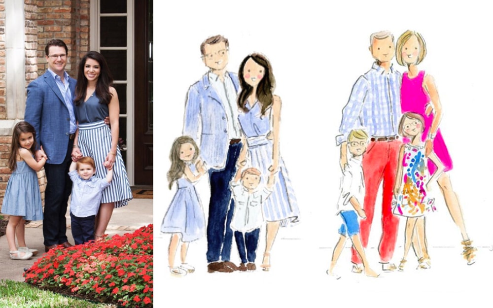 custom family illustration for creative people