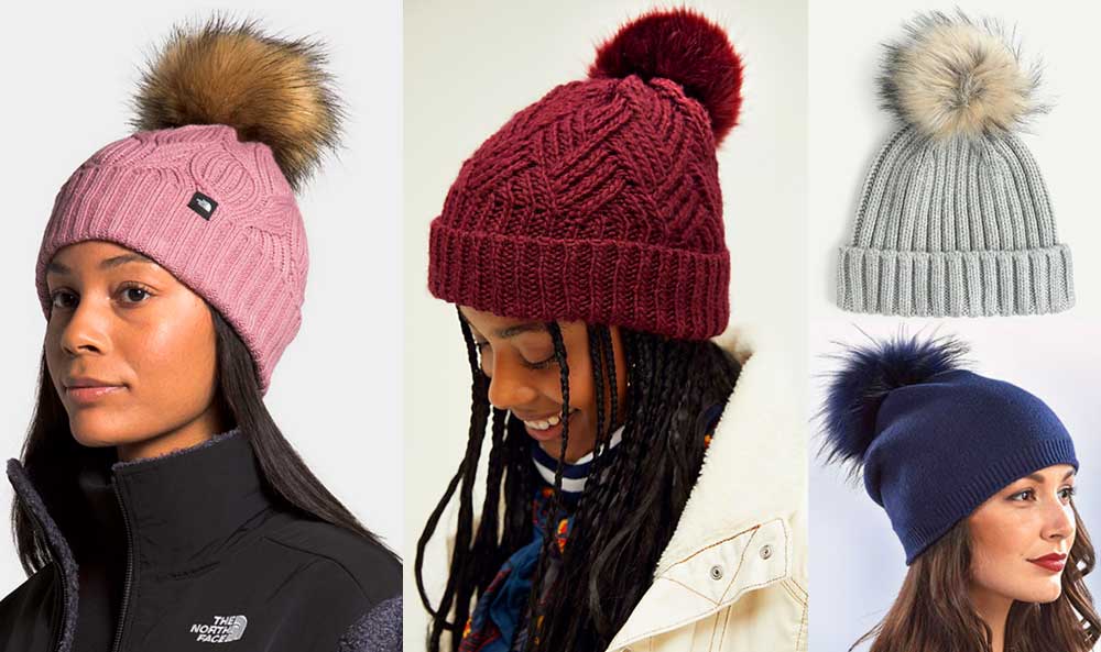women's pom-pom beanie hats for the style icon