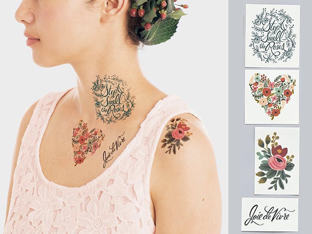 tattly.com Rifle Paper Co. tattoos for the creative person