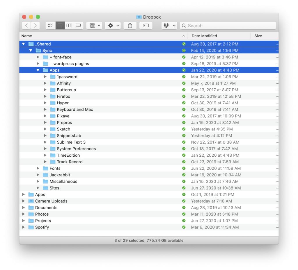 organized folders on a mac