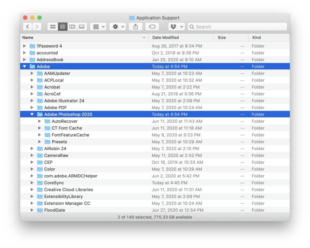 organized folders on a mac