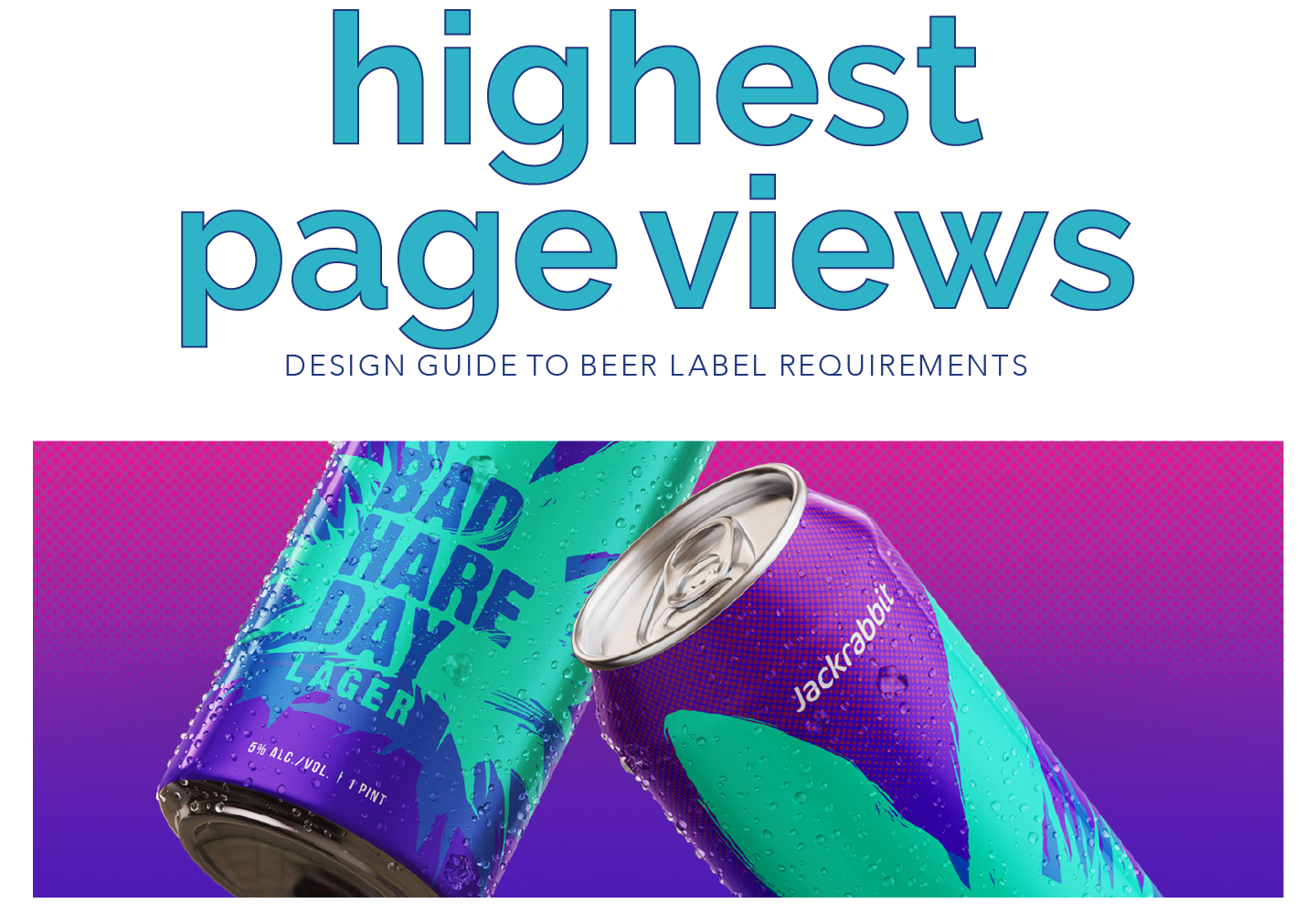 "highest page view design guide to beer label requirements" beer can logo designs "Bad Hare Day Lager"