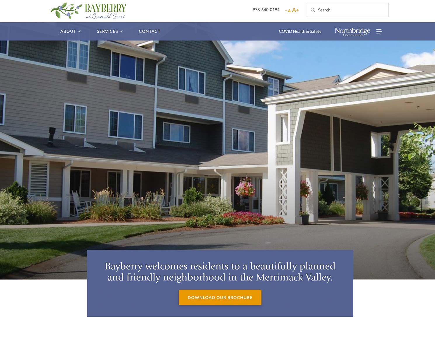 Northbridge Communities website design for Bayberry