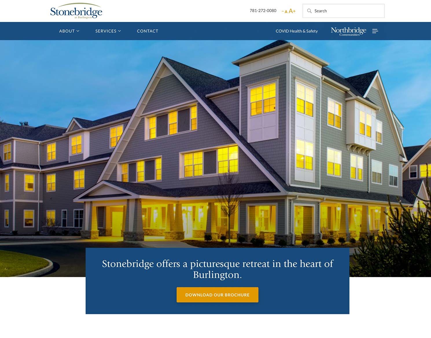 Northbridge Communities website design for Stonebridge