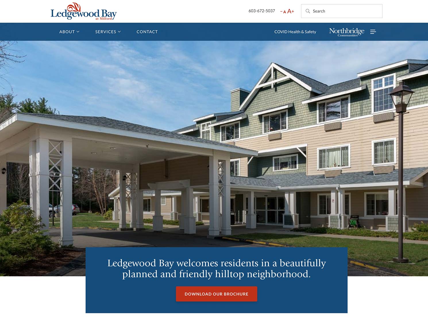 Northbridge Communities website design for Ledgewood Bay