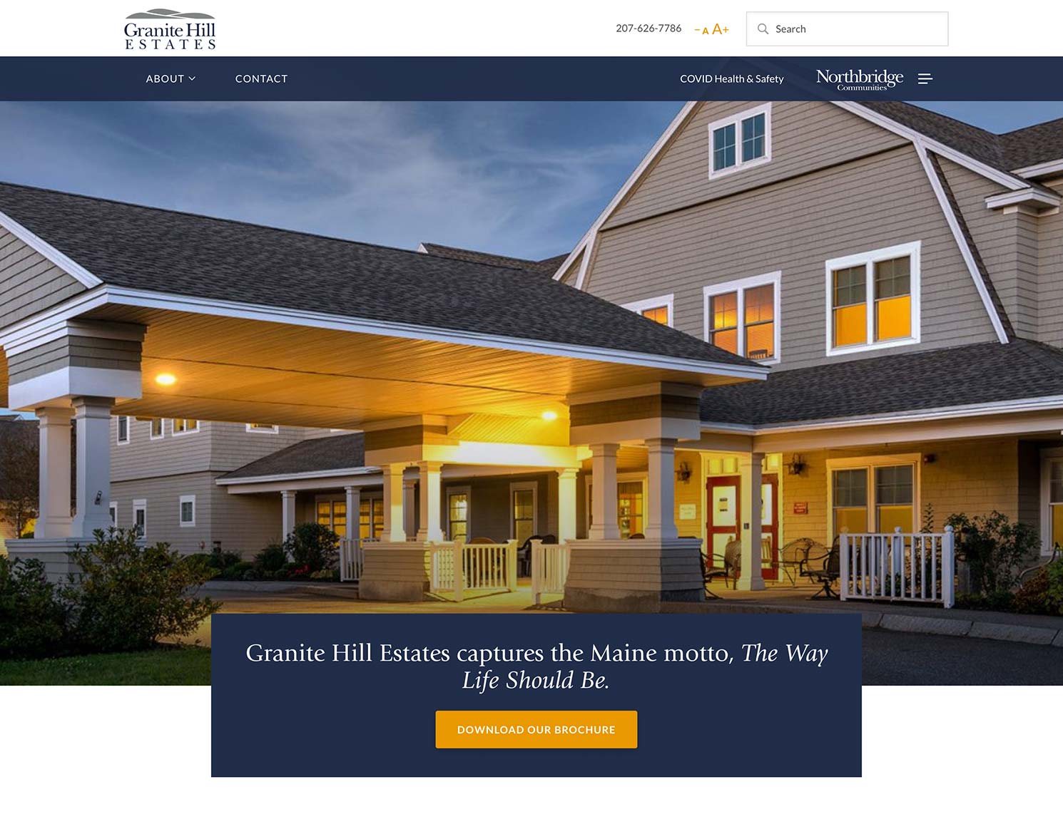 Northbridge Communities website design for Granite Hill Estates