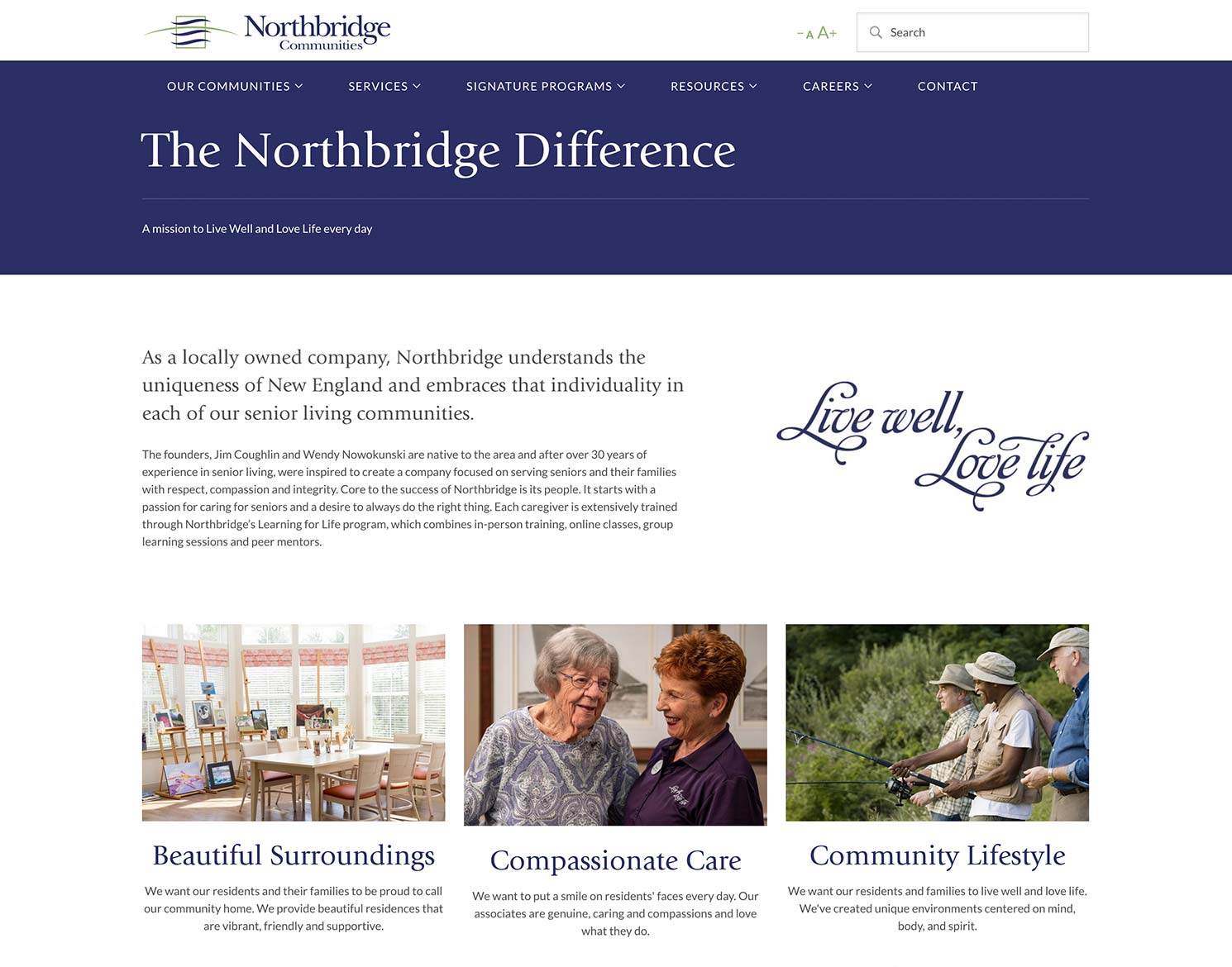 Northbridge Communities website design
