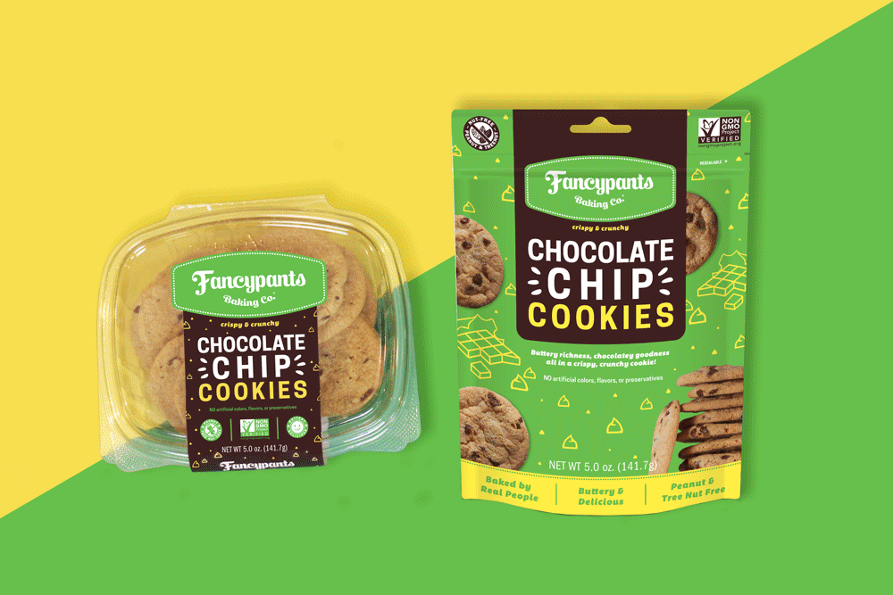 Fancypants cookie packaging redesign gif