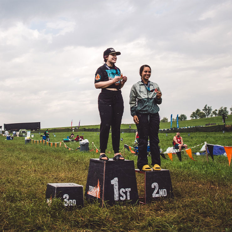 Hillary on the 1st place podium