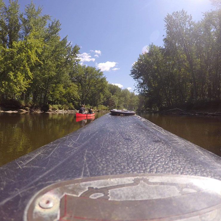 Kayak in the water