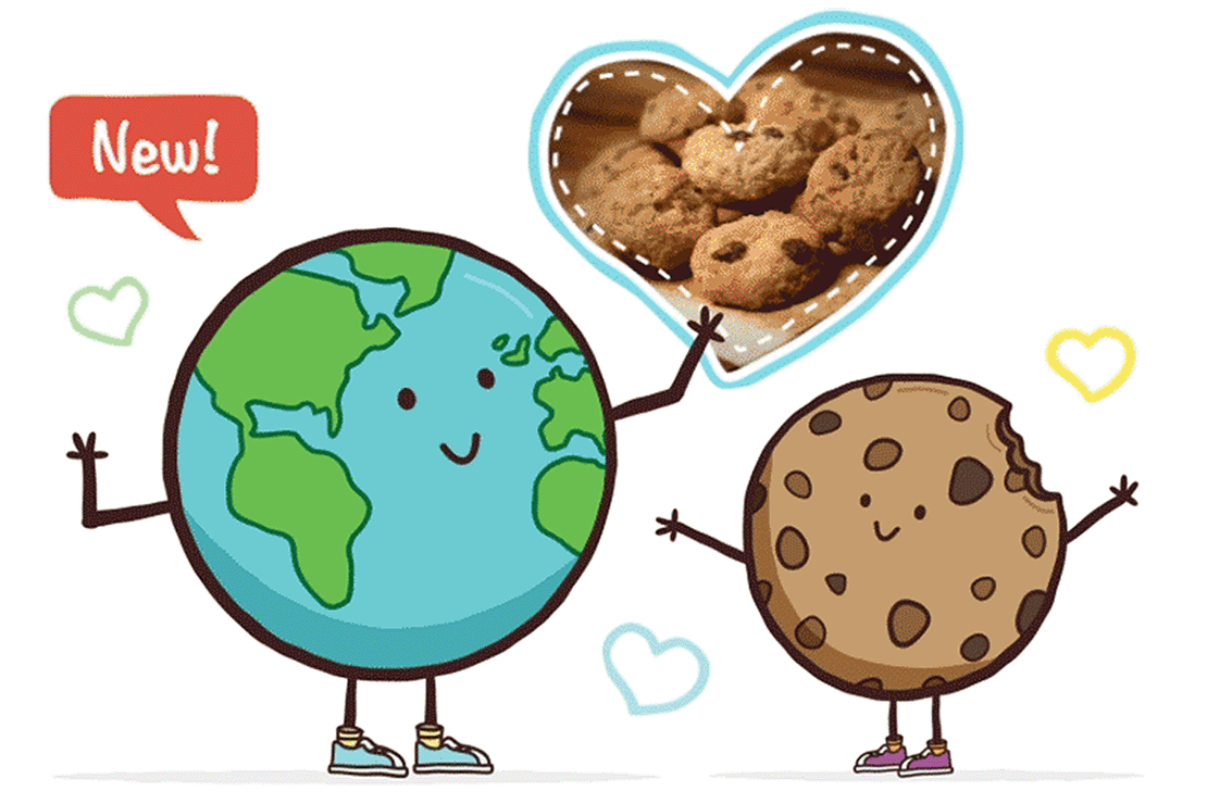 fancypants upcycled cookie and earth illustration