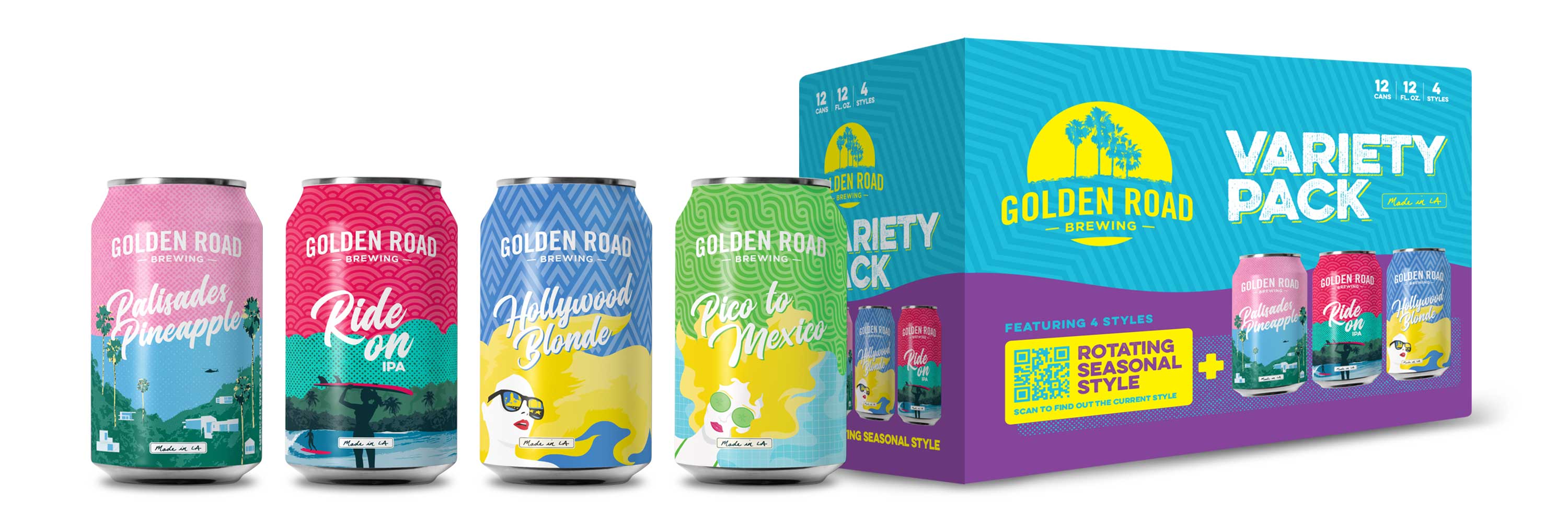 golden road packaging designed by Jackrabbit