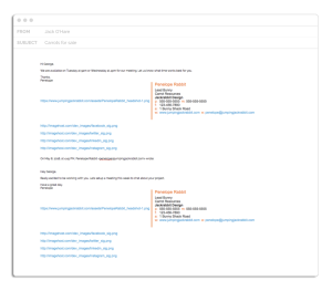 e-mail mock up
