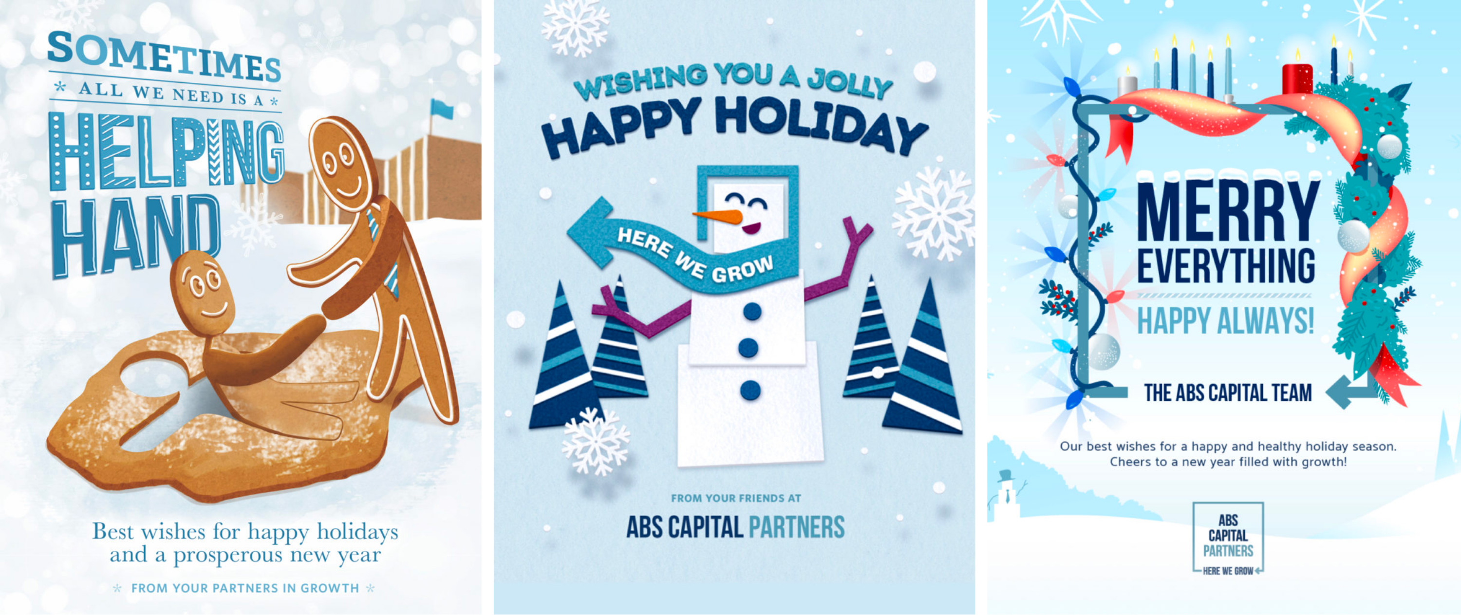 sample holiday emailers for ABS Capital Partners