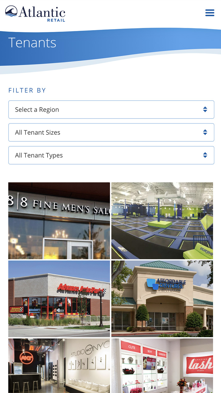 mobile tenant page screenshot