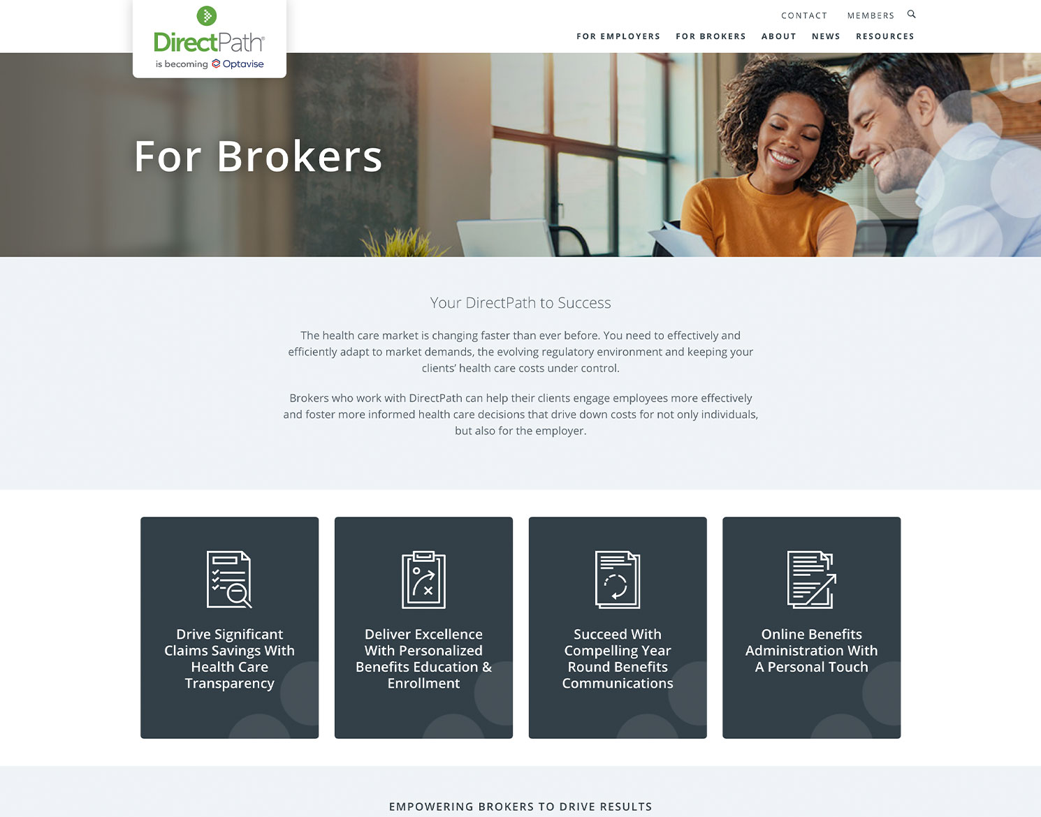 Directpath 'For brokers' page