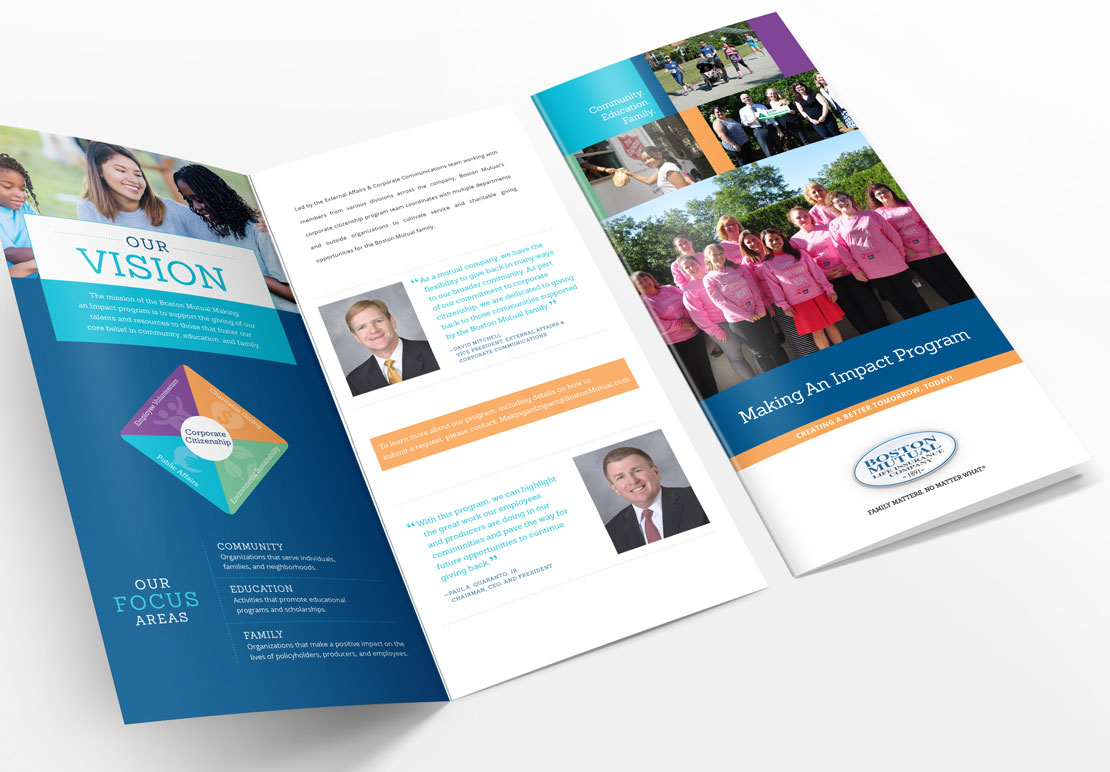 boston mutual making an impact program corporate citizenship brochure