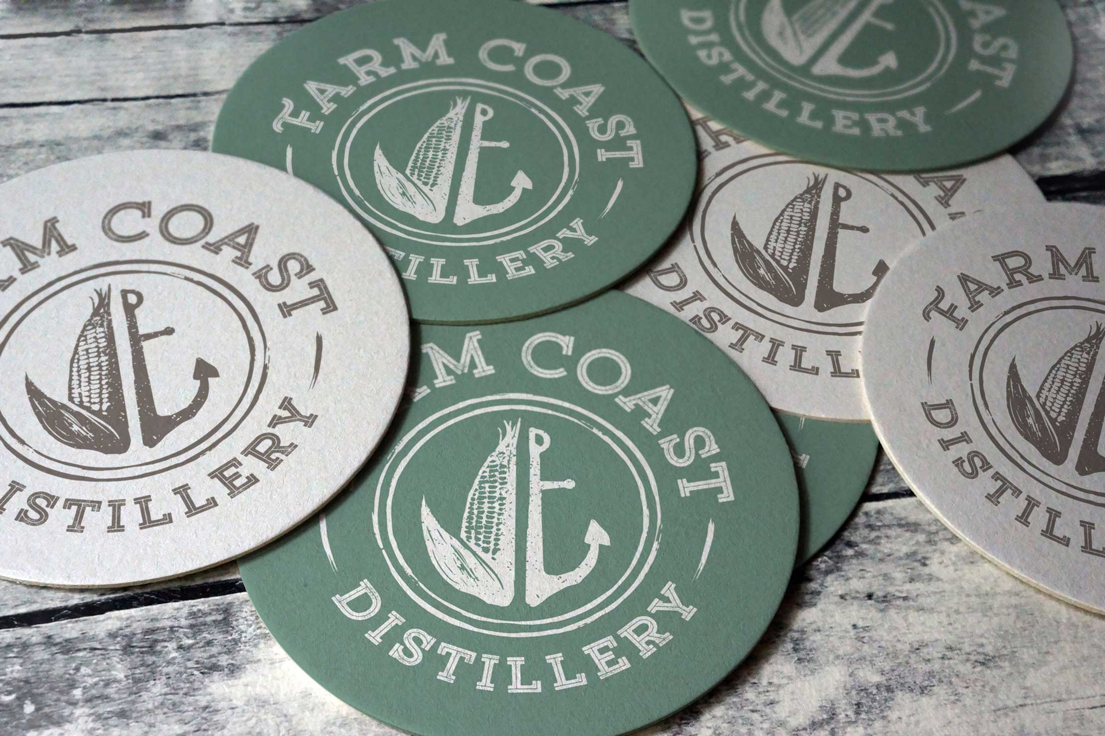 Farm Coast Distillery coasters