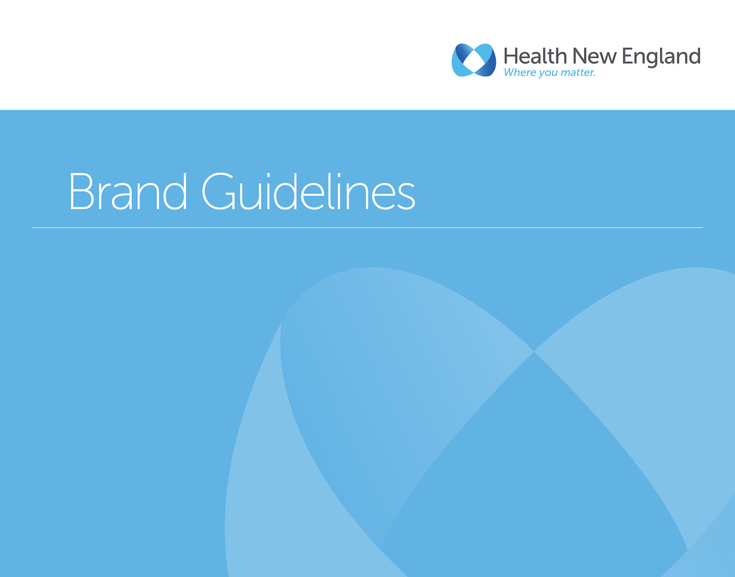 Health New England brand guide cover
