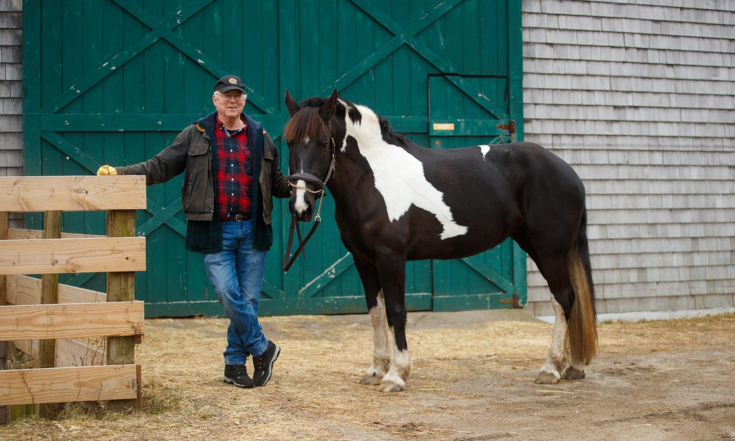 Carter Luke with horse at MSPCA Nevins Farm, President and CEO (retired)