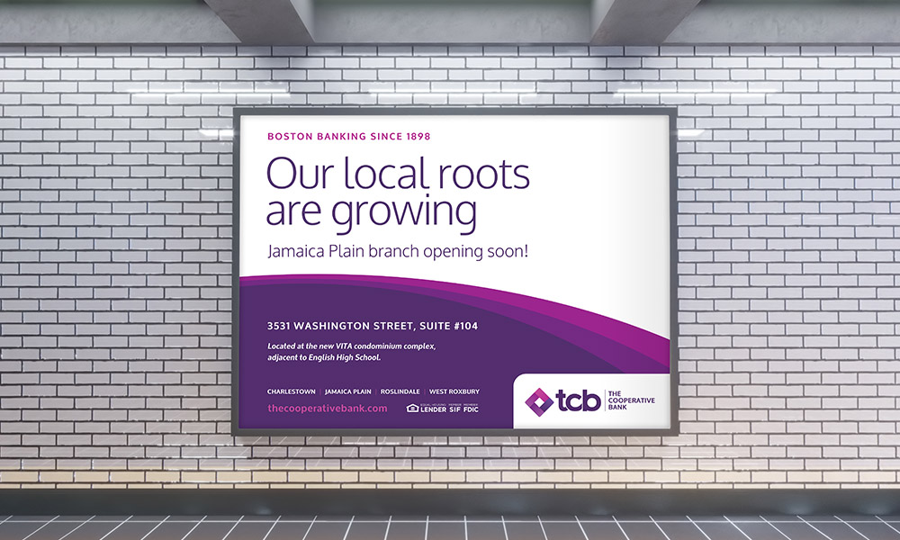 The Cooperative Bank (TCB) advertising in subway