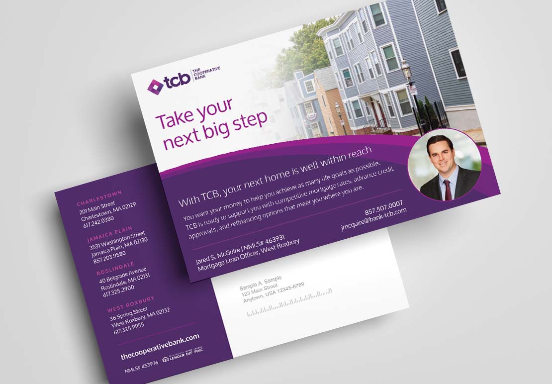 sample TCB direct mail postcard