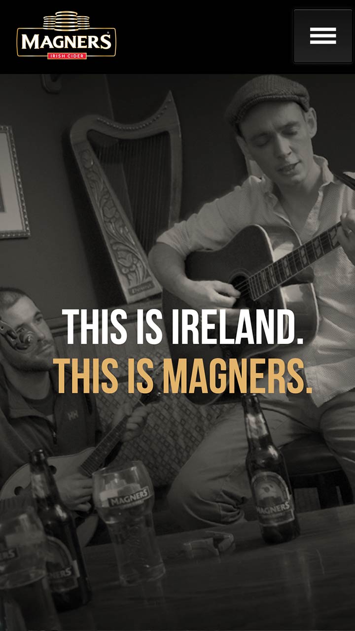 Magners mobile site