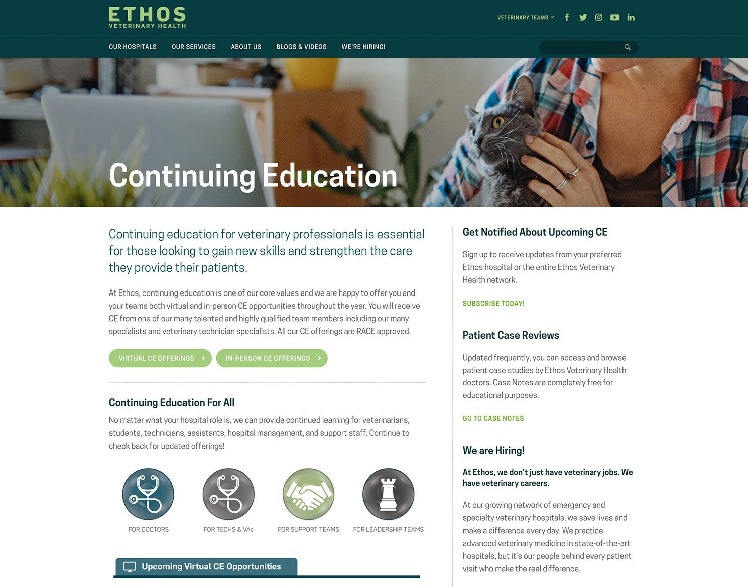 Ethos Main Website Desktop CE