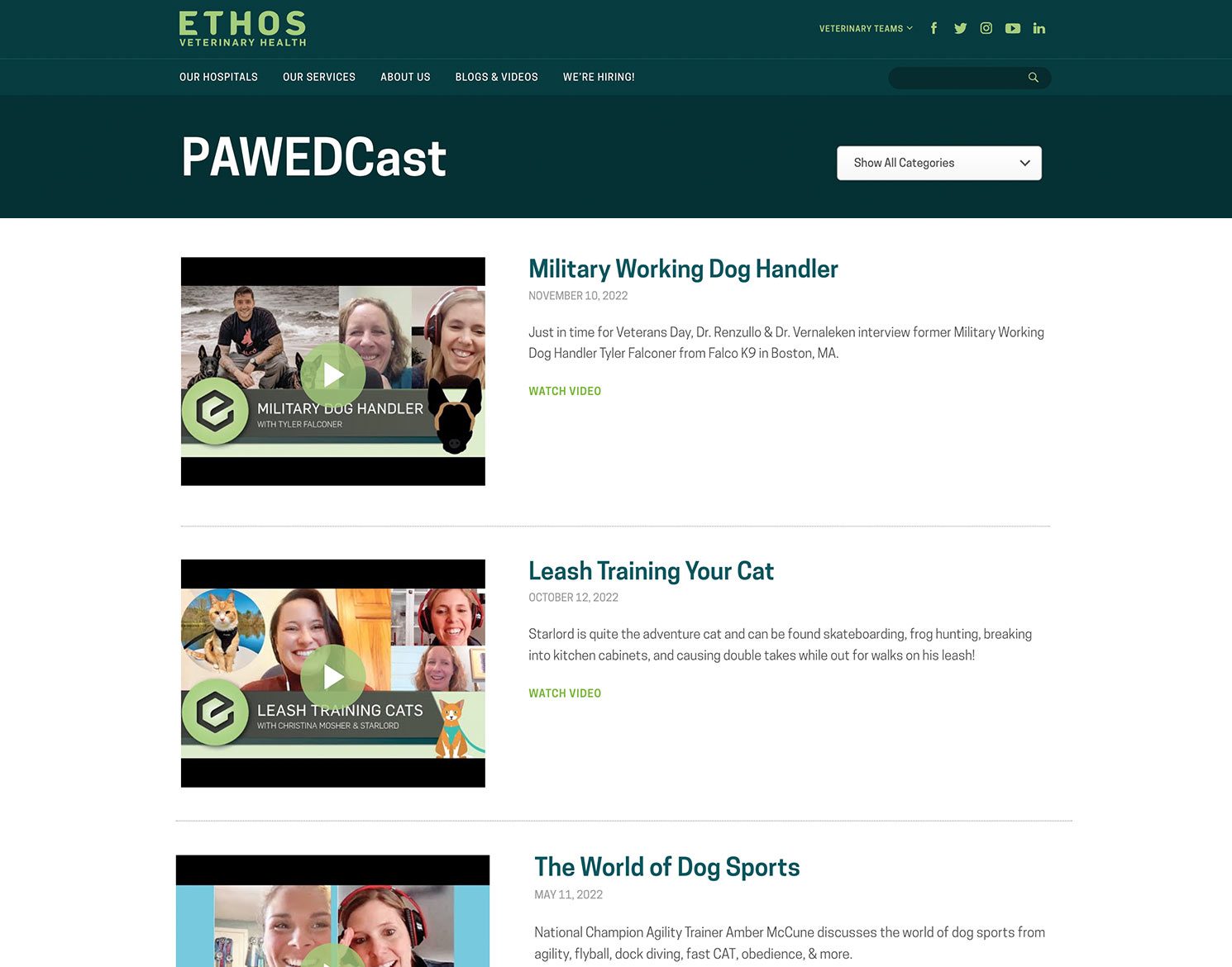 Ethos Main Website Desktop PAWDcast