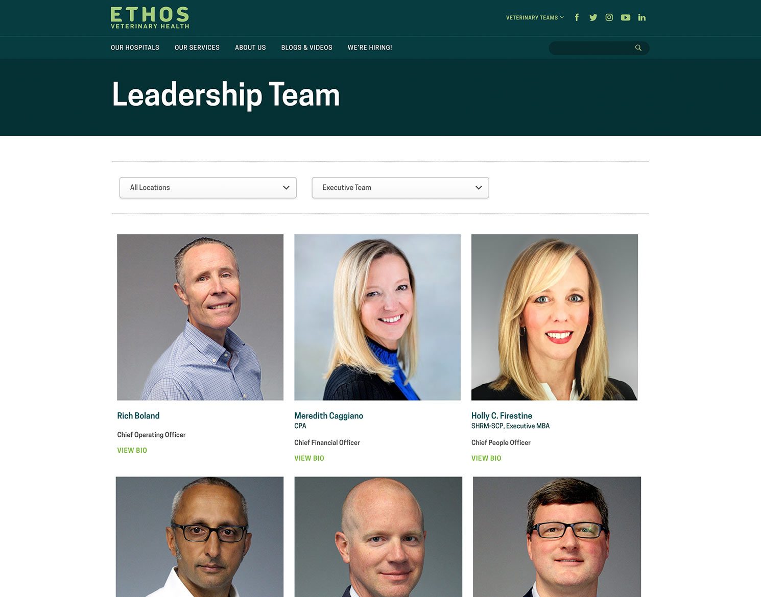Ethos Main Website Desktop Leadership Team