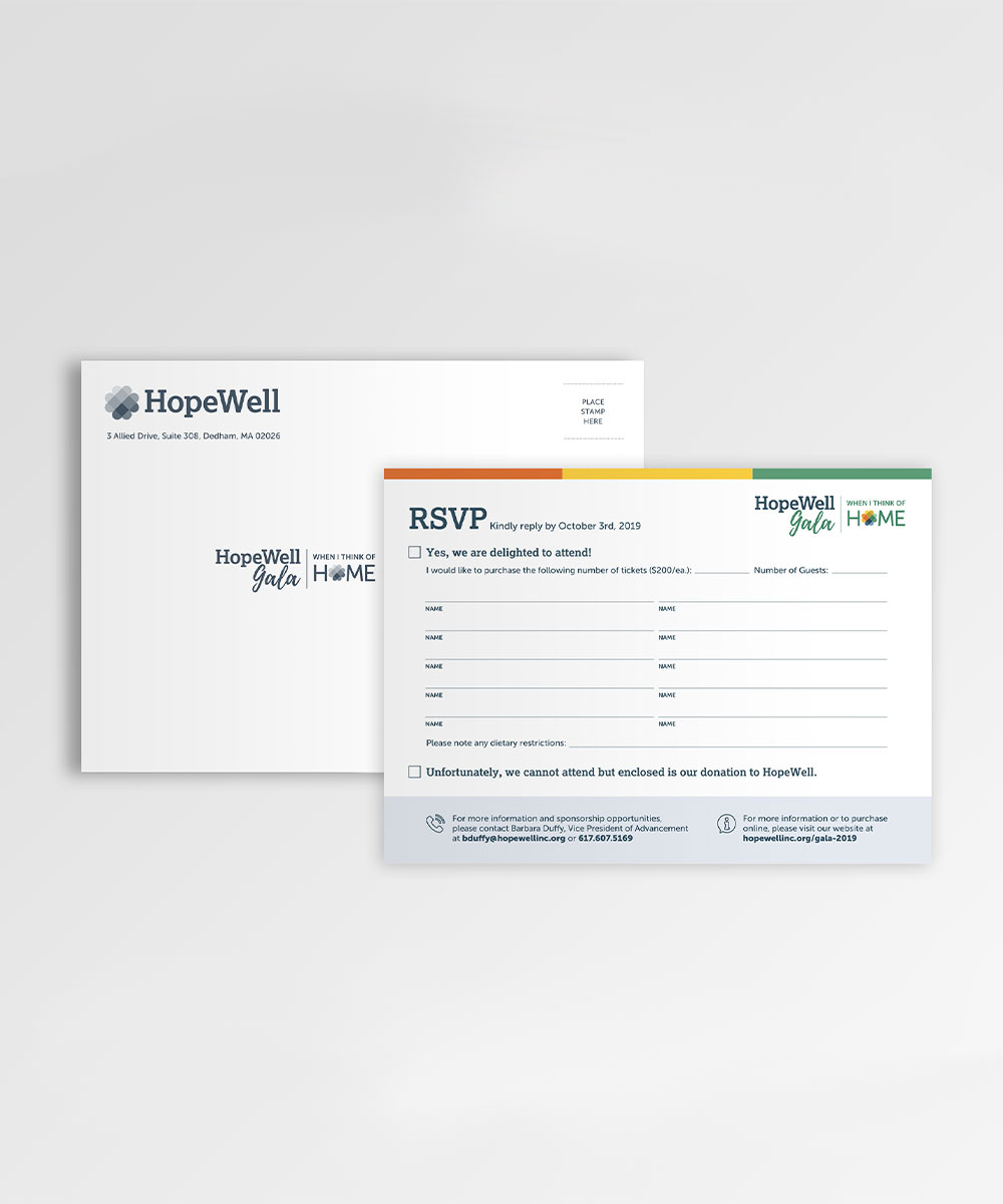 Hopewell RSVP card and envelope
