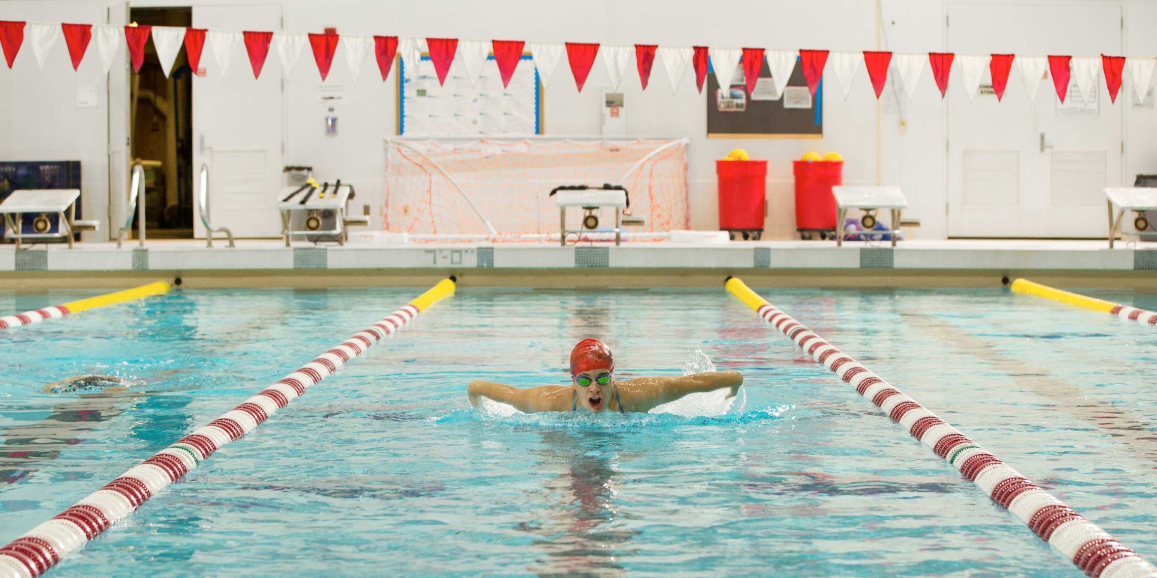 swimmer in pool at MIT