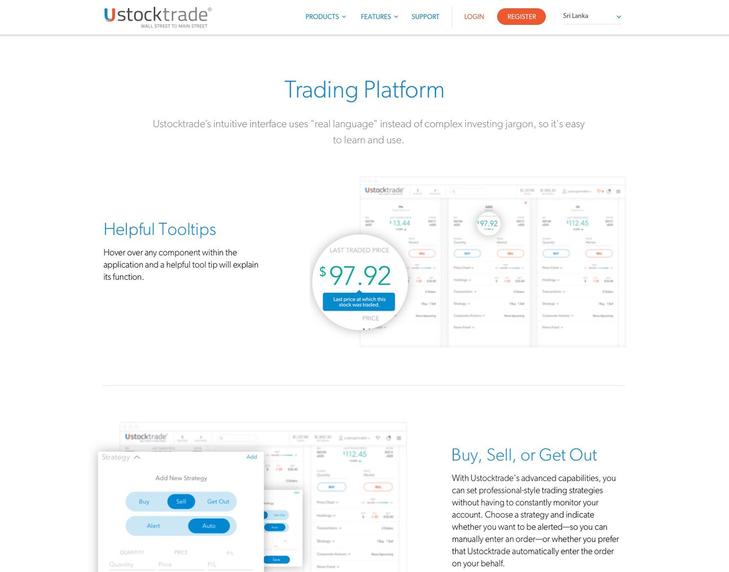 UST LK Website - Trading Platform