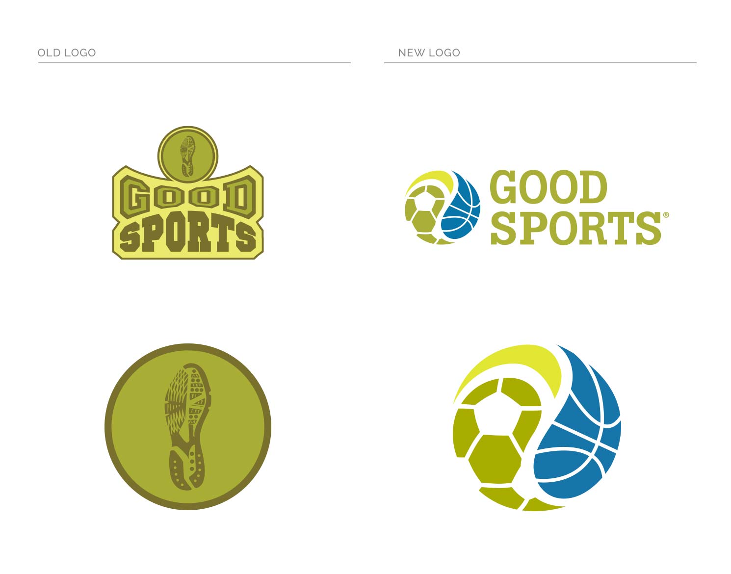 Good Sports logo before and after redesign