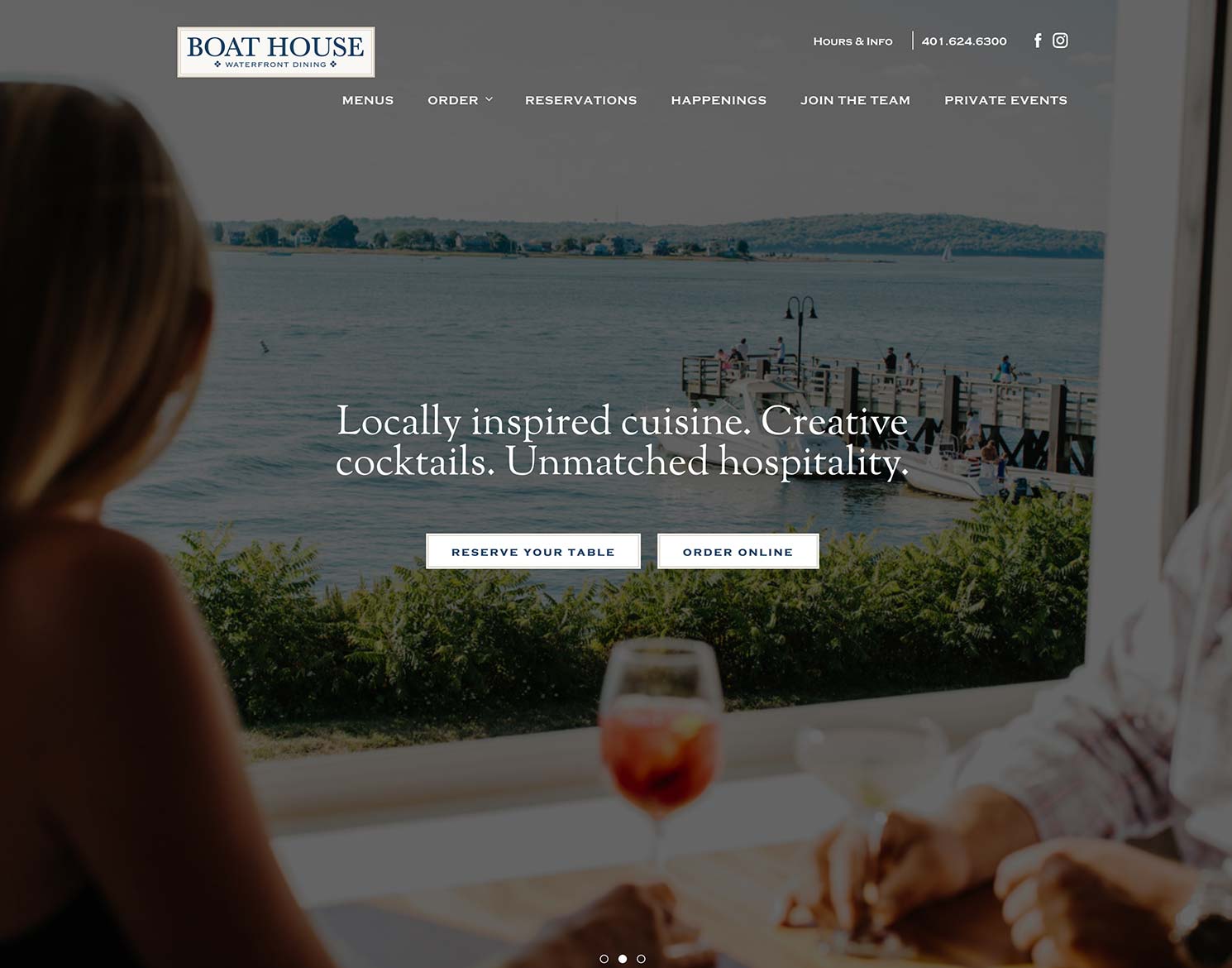 Newport Restaurant Group website design for Boat House