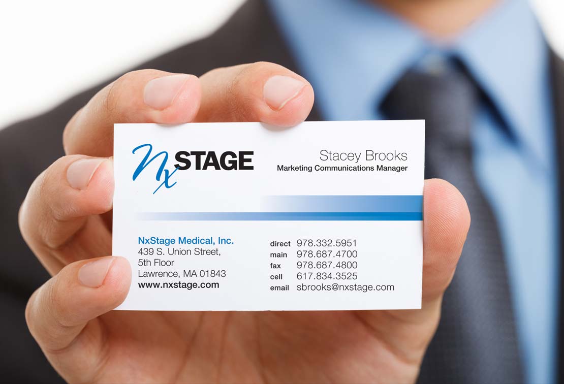 NxStage business card design