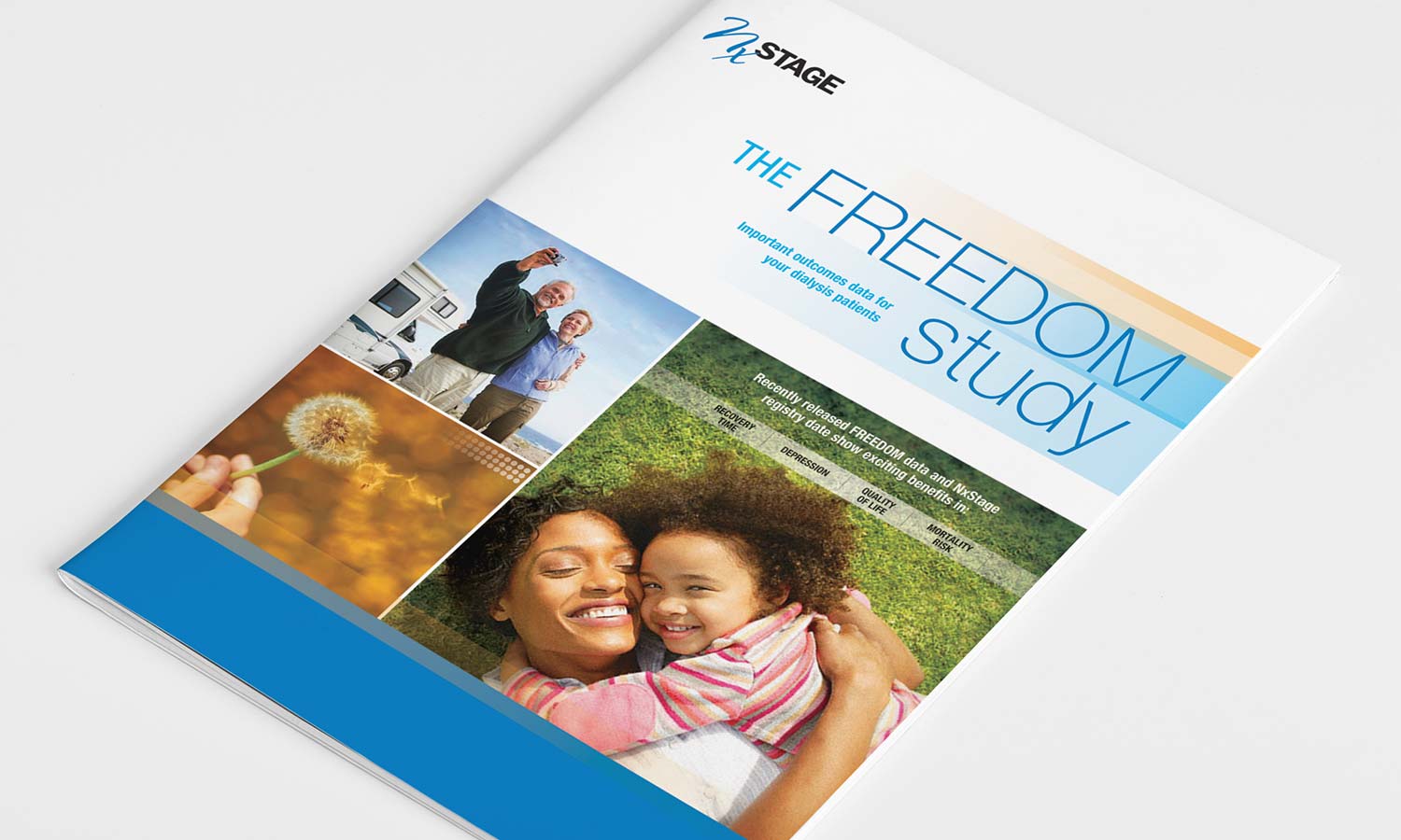 NxStage brochure with title "The Freedom Study""