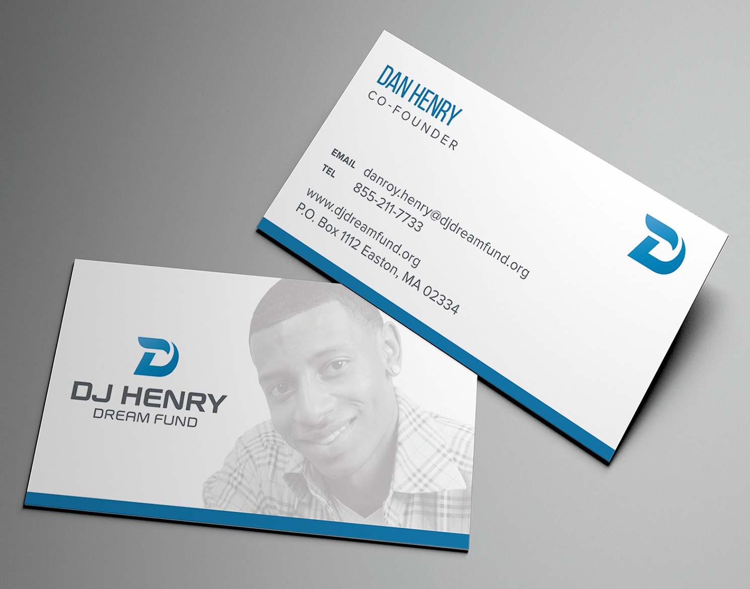 DJ Henry Dream Fund business card design