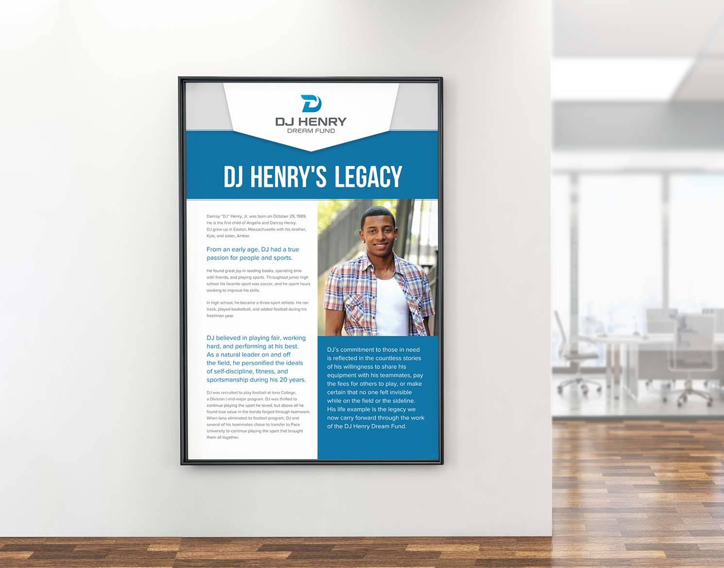 DJ Henry Dream Fund legacy poster design