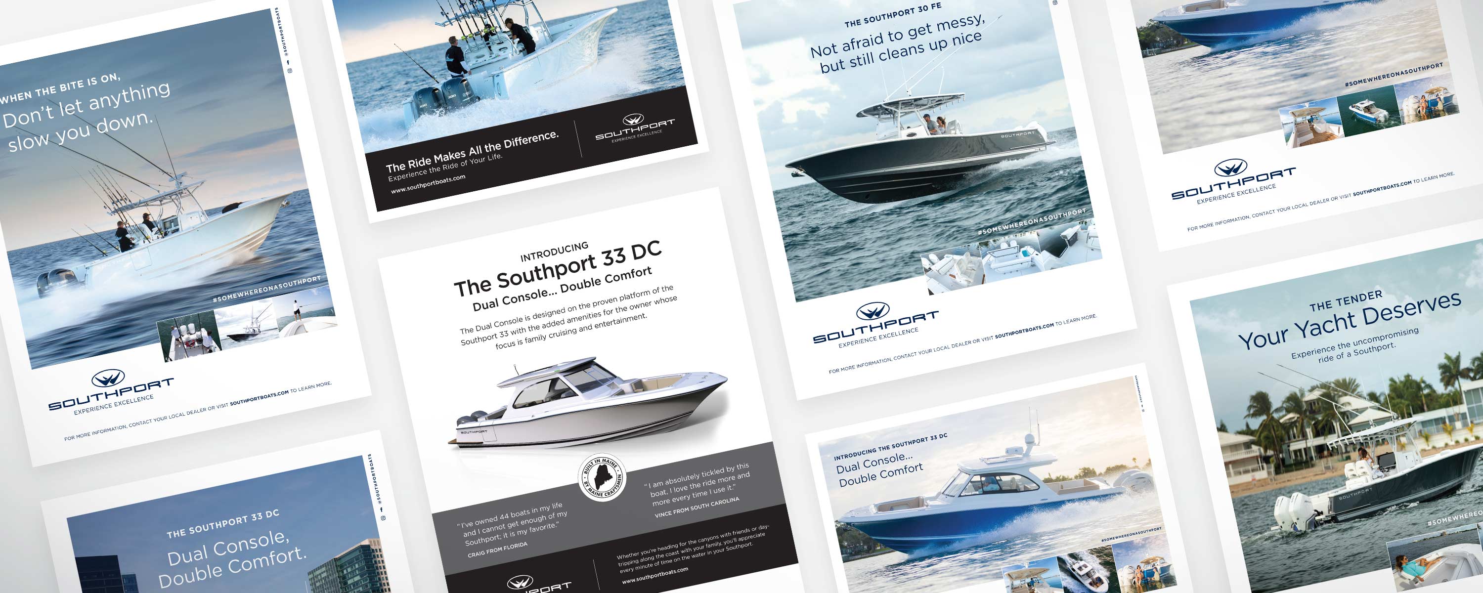 Southport Boats series of print advertisements