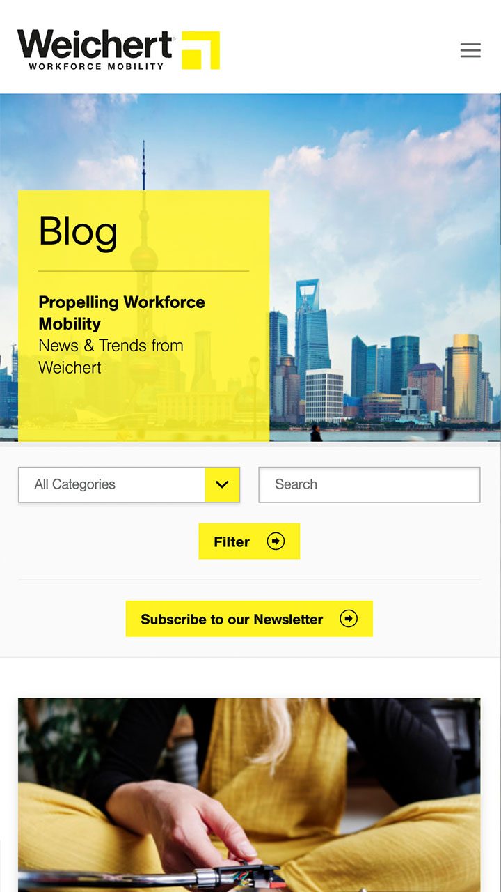 Weichert Mobile Blog Landing