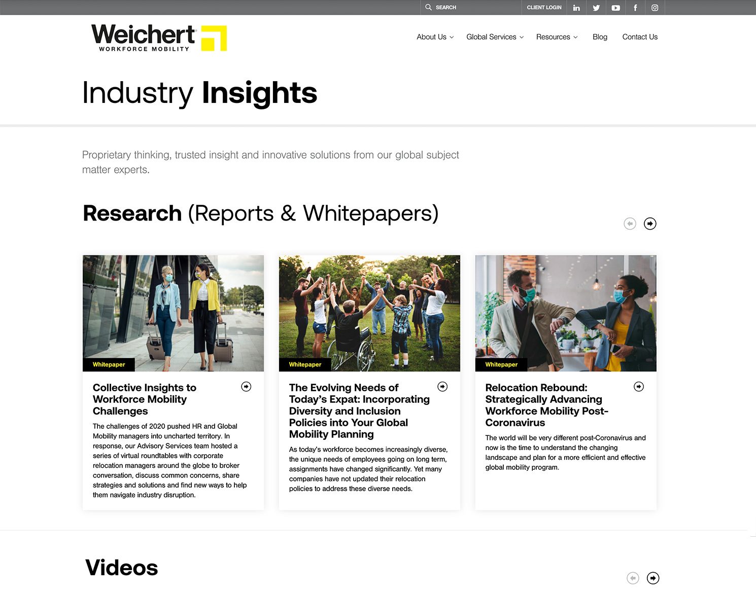 Weichert Website Desktop Industry Insights