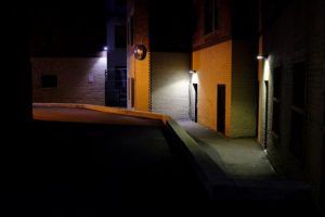 dark street at night