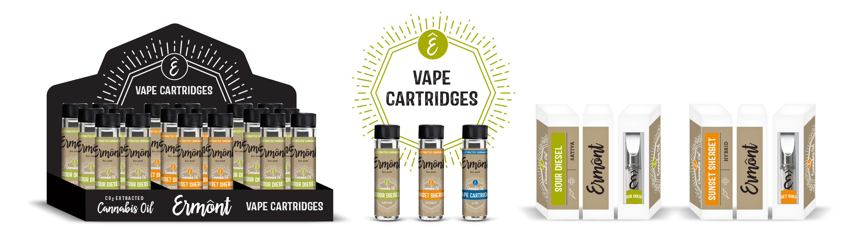 Ermont vape cartridge packaging design