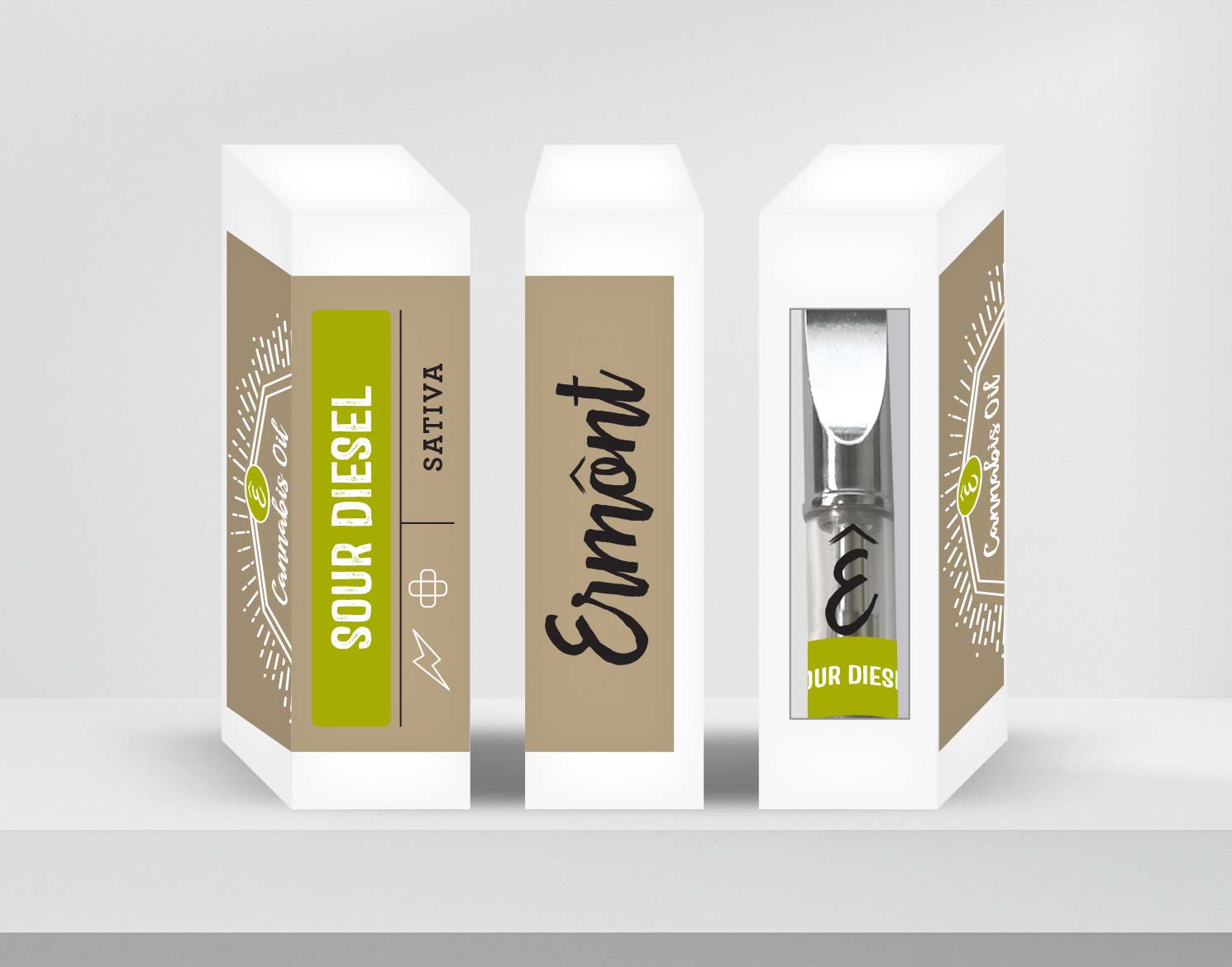 Ermont logo applied to vape packaging