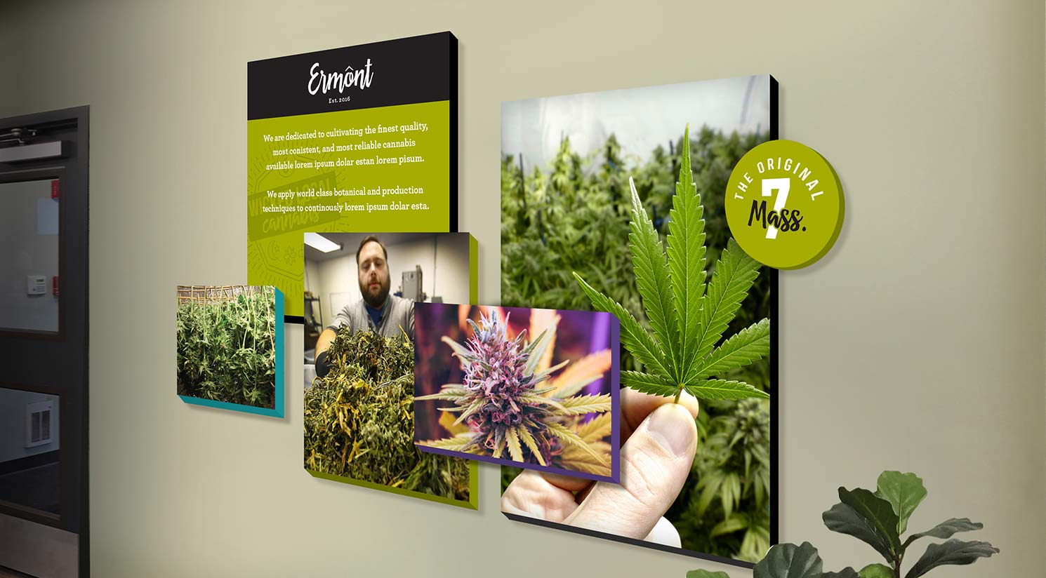 Ermont dispensary signage designed by Jackrabbit