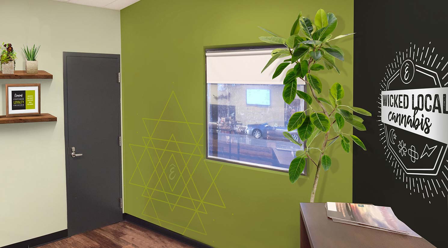 Ermont dispensary full wall signage designed by Jackrabbit